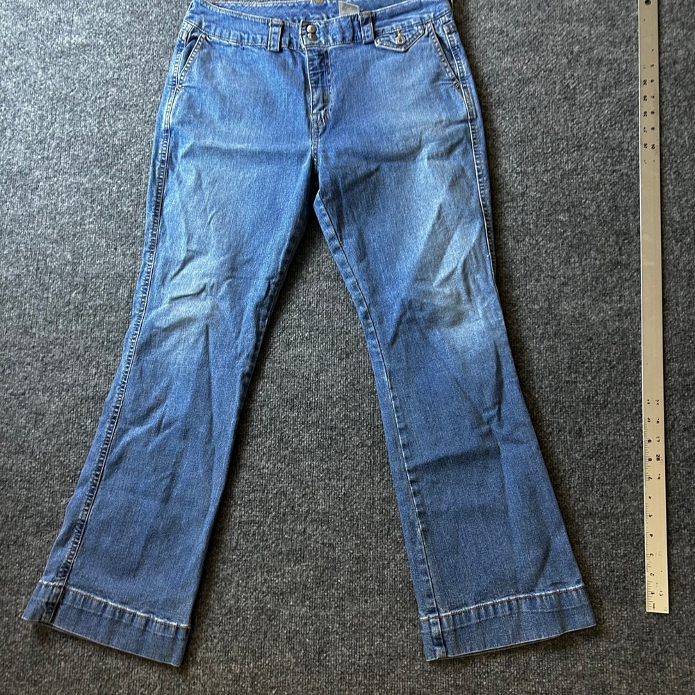 Levi's Jeans Womens Size 12 PET Blue Cavalry Boot Cut Stretch Flap Pocket Denim